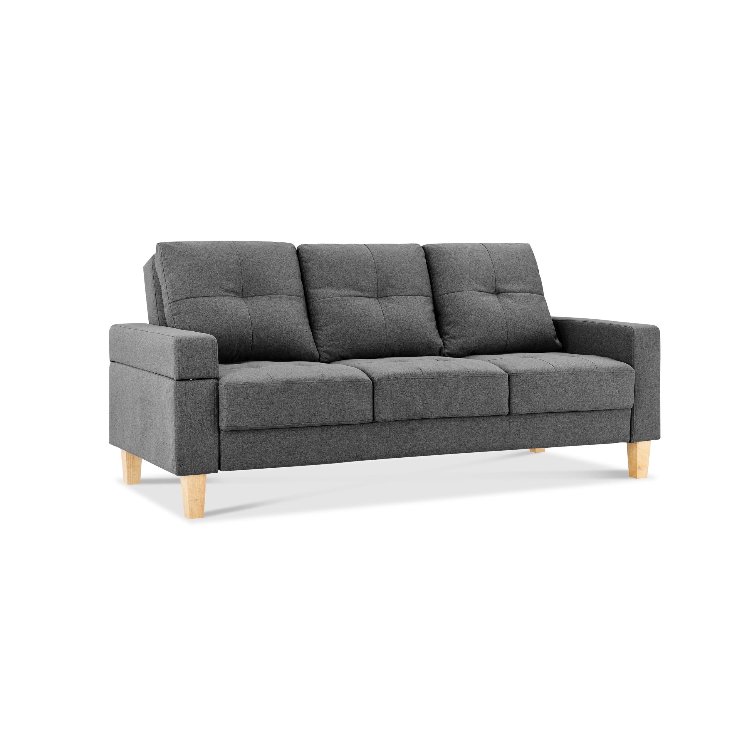 Victoria Fabric Sofa Bed, Charcoal Grey Fabric
