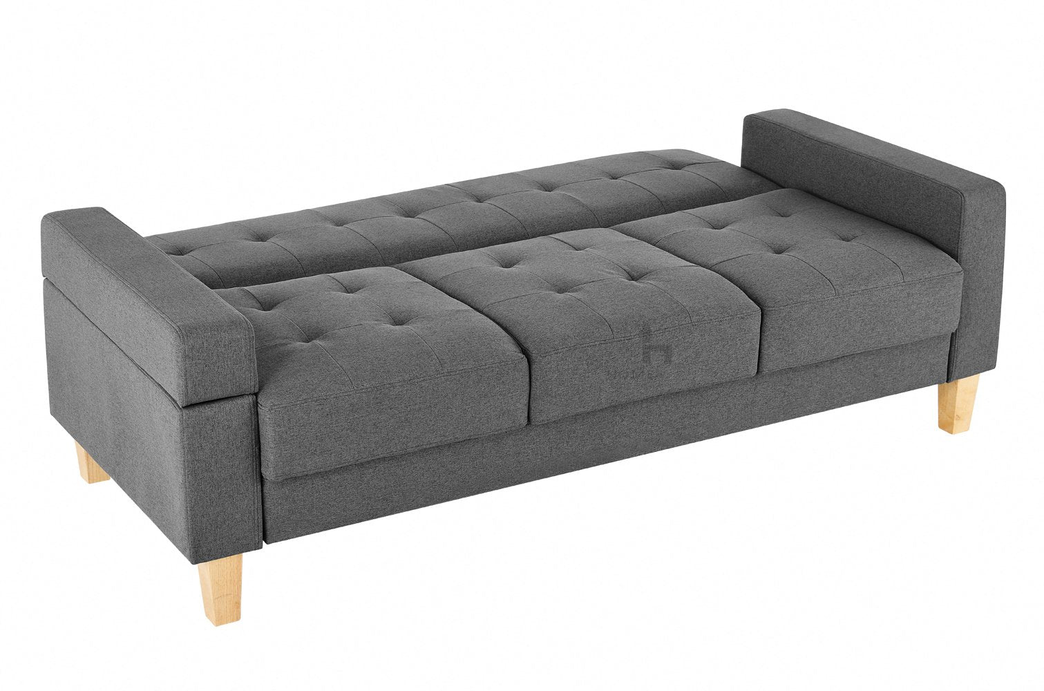 Victoria Fabric Sofa Bed, Charcoal Grey Fabric